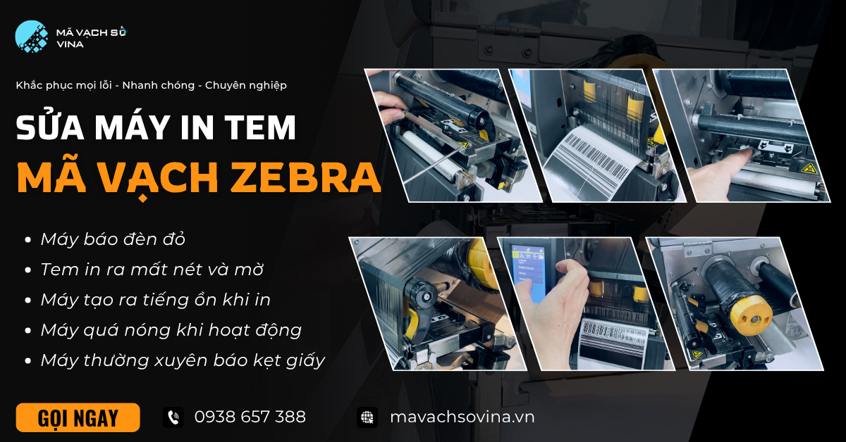sửa máy in mã vạch Zebra
