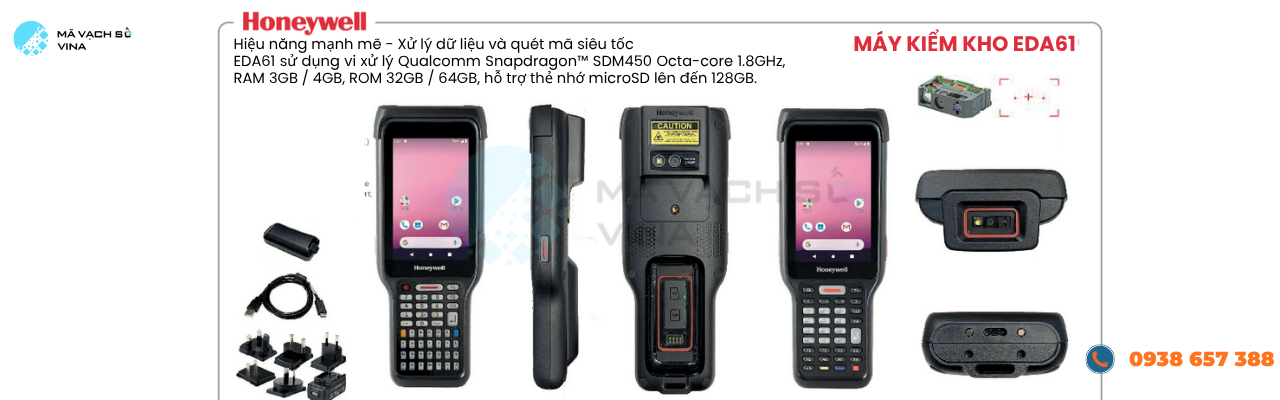 Honeywell EDA61 là máy kiểm kho bền bỉ