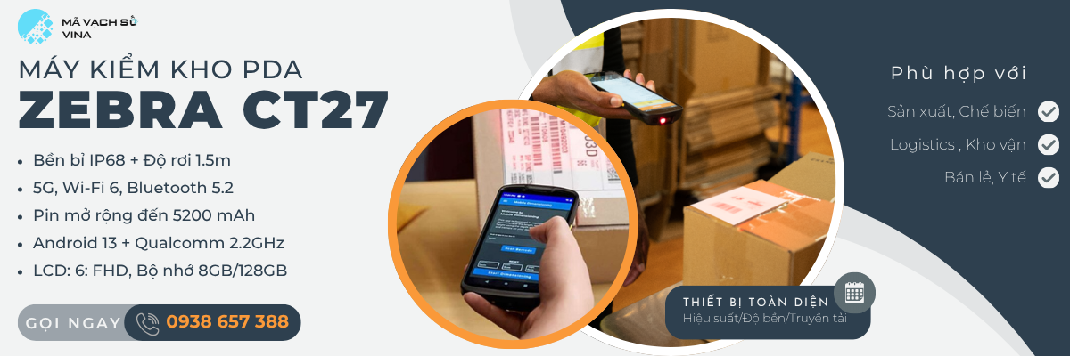 máy kiểm kho zebra tc27