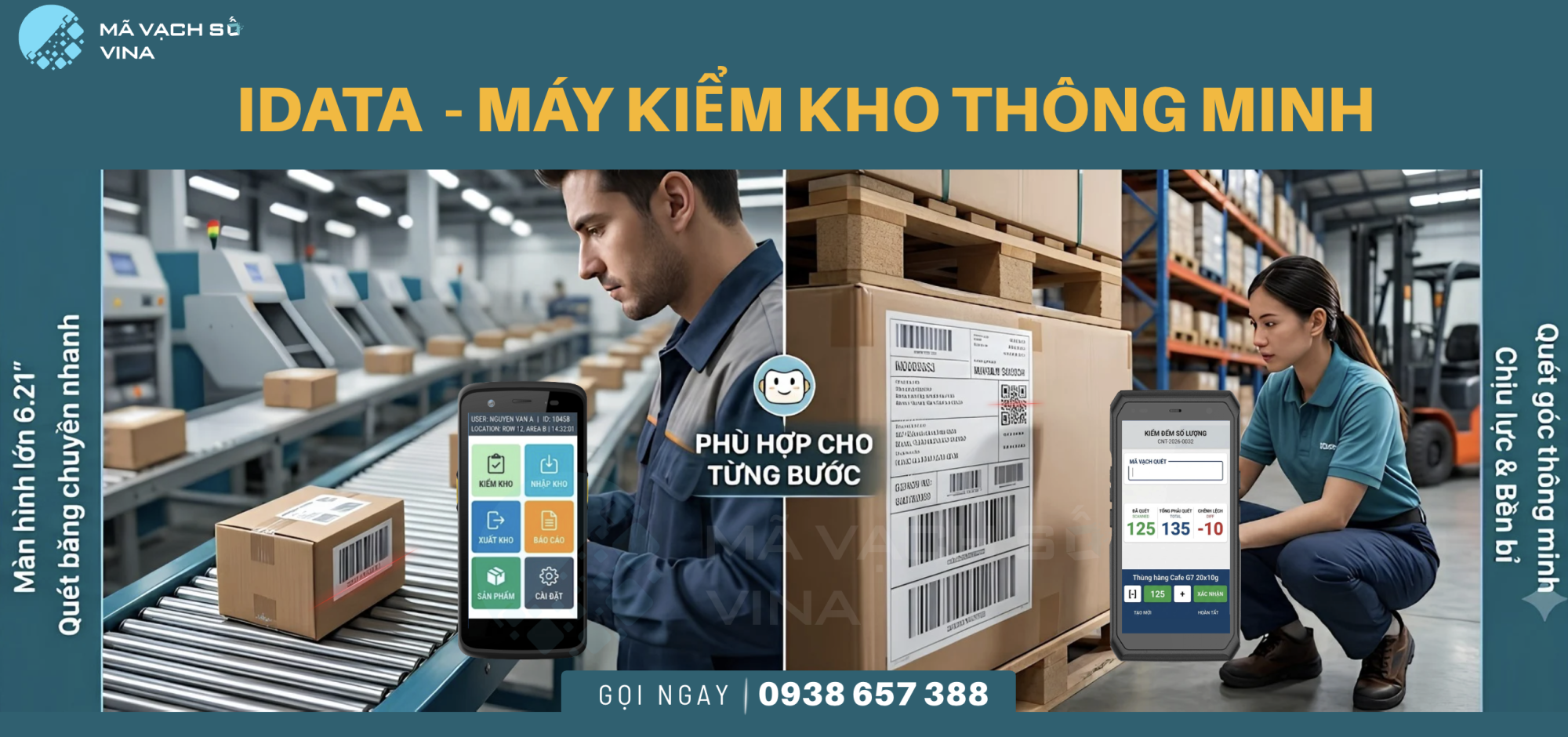 Máy kiểm kho PDA iData