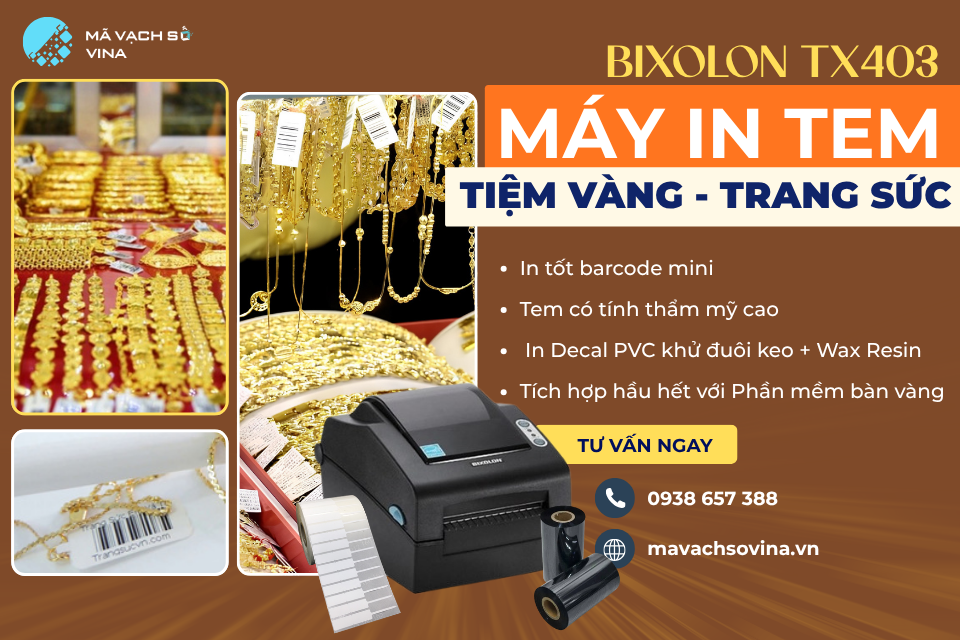 máy in tem vàng bixolon tx403