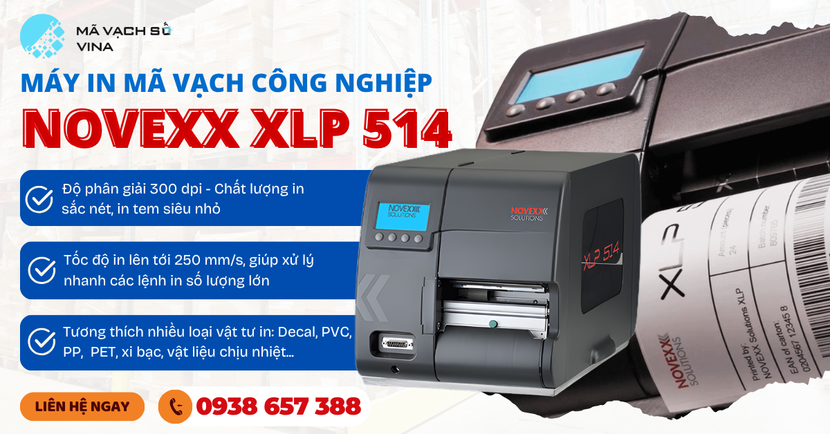 NOVEXX XLP 514 - MÁY IN TEM NHÃN CÔNG NGHIỆP