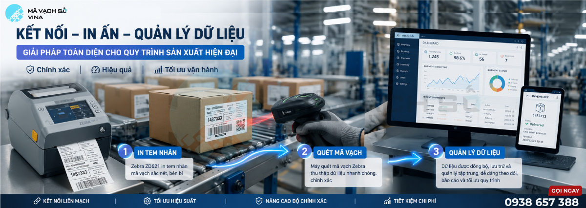 máy in mã vạch zebra ZD621