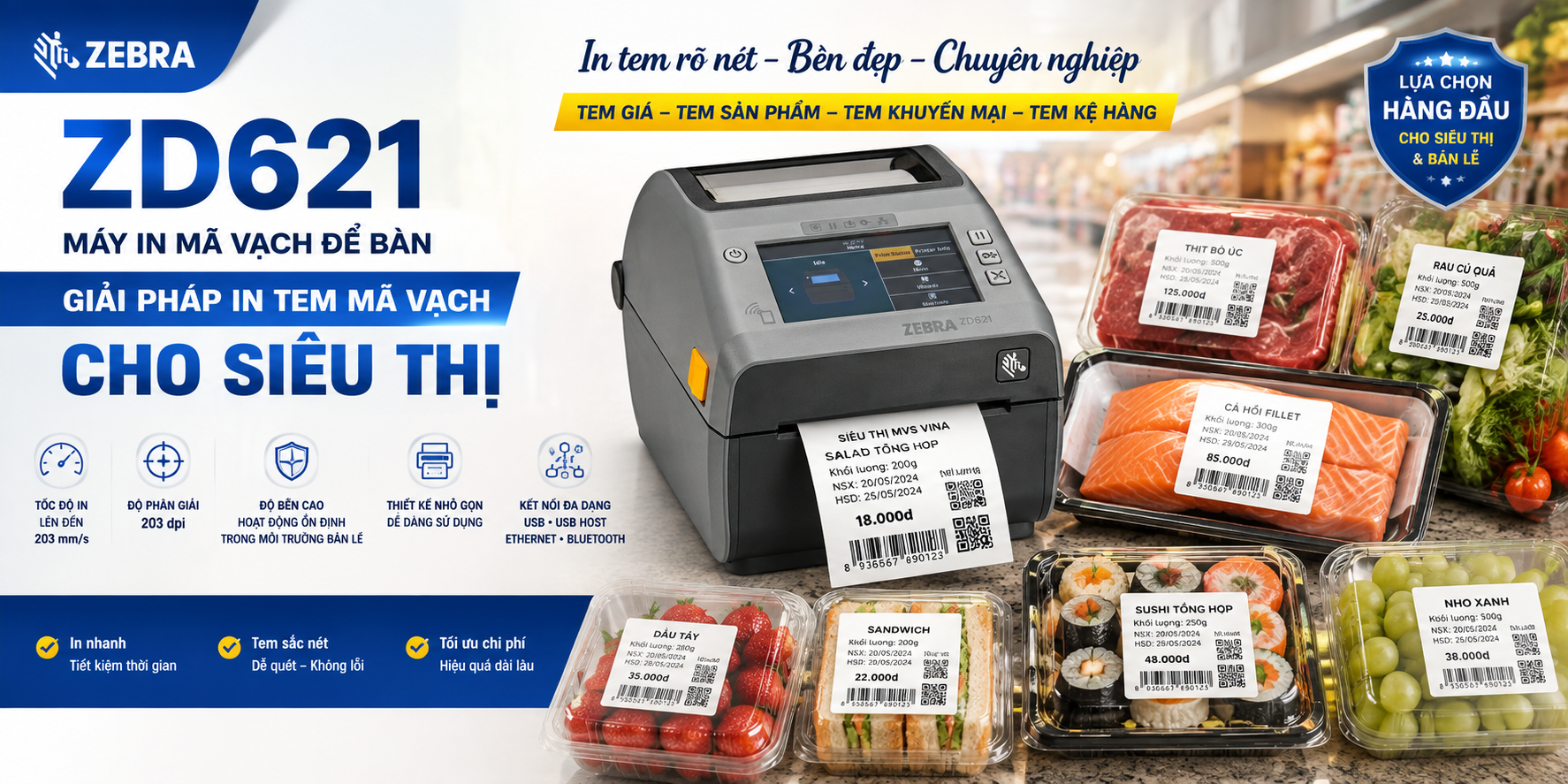 máy in tem siêu thị
