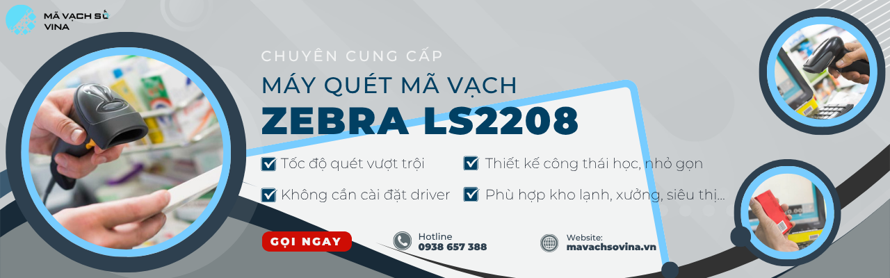 MÁY QUÉT MÃ VẠCH ZEBRA LS2208 LỰA CHỌN ỔN ĐỊNH