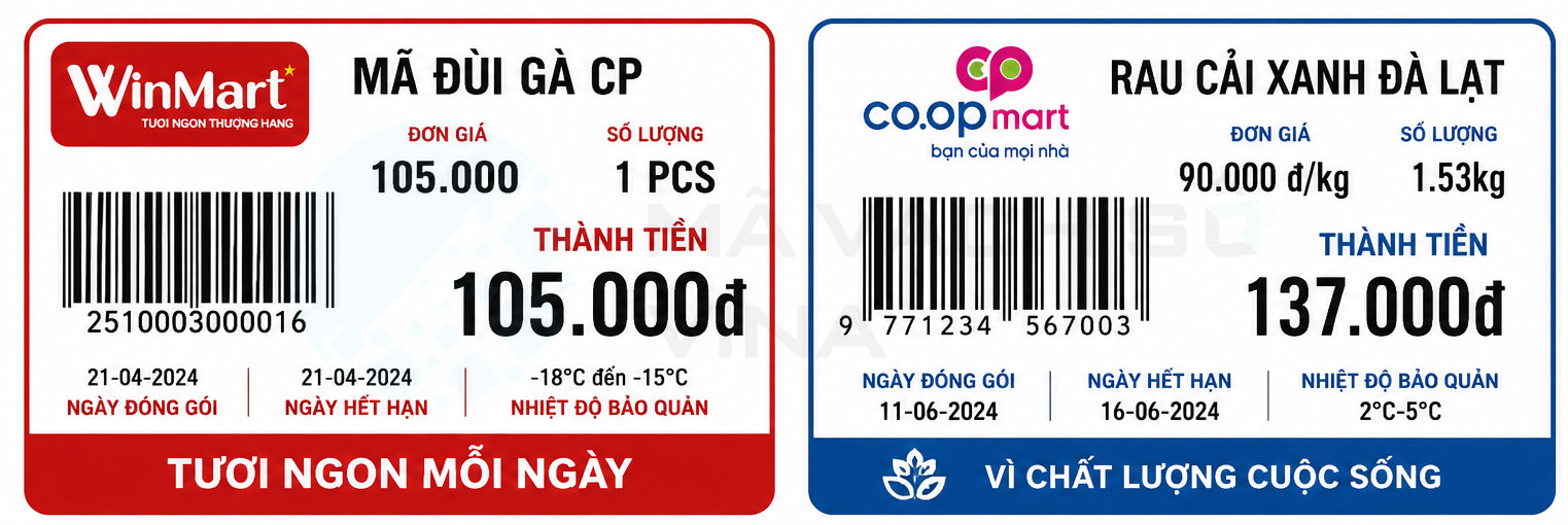 tem nhãn thực phẩm siêu thị