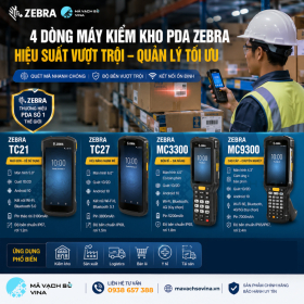 PHÂN TÍCH MÁY KIỂM KHO PDA ZEBRA TC21, TC27, MC3300 VÀ MC9300 
