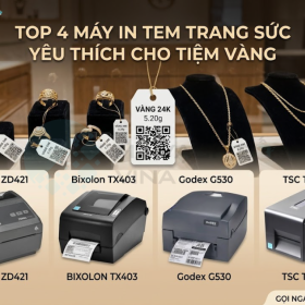 TOP 4 MÁY IN MÃ VẠCH PHÙ HỢP IN TEM NHÃN TRANG SỨC TIỆM VÀNG